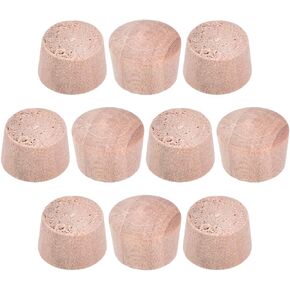 uxcell Wood Button Top Plugs 7/16 Inch Wood Color Hardwood Furniture Plugs 9/25 Inch Height 100 Pcs