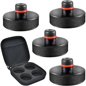 Lifting Jack Pad Compatible with Tesla Model 3/Y/S/X 2016-2023 Rubber Jack Pad Adapter Tool with Portable Storage Bag Accessories Protect Battery Chassis Black(4 Pcs)
