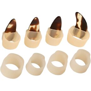Guzheng Nail Set Silicone Finger Picks Silicone Guitar Picks Guzheng Finger Picks Fingertip Moistener Electric Guitar Simple Nail Protectors Small Protective Ring Child