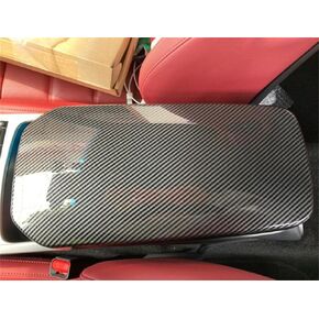 Carbon Fiber Style ABS Car Central Console Armrest Cover Car Interior Arm Rest Protective Cover Compatible with KIA 2017-2024 Stinger Accessories