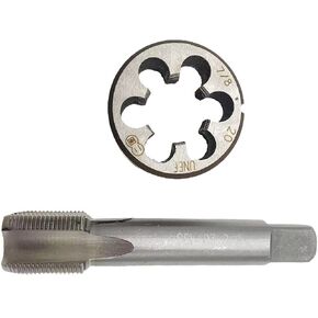 7/8X20 Tap & Die Set RH Right Hand Threading Tool 7/8-20 Metric Tap Die Set Right Hand Straight Fluted Machine, 7/8 x 20 Thread Tap Round Die Set Machine 7/8-20 Tap Die