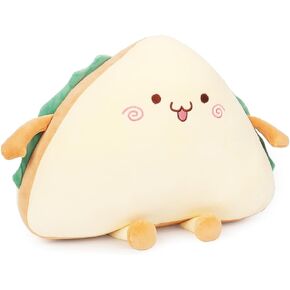 MELECERi Hot Dog Plush, Stuffed Food Pillow, 17.6 inches Cute Hot Dog Toy for Kids