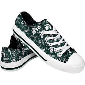 FOCO womens Ncaa College Team Logo Fashion Low Top Canvas Sneakers Shoes