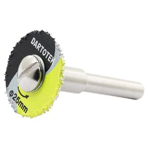 DARTOTEK Cut Off Wheels Carbide Cutting Disc for Round Shank, Carbide Multi Wheel for Wood Nails, Rubber, Plastic, Gypsum Board, Glass Fibre Board, Cement Residue 1set/6pcs(22/25/32/35/45/50MM)