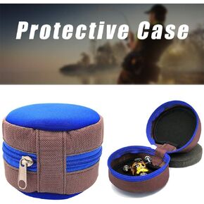 Yosoo Mini Fly Fishing Zippered Reel Pouch Bag Reel Case Cover Multifunctional Pouch Outdoor Living Fish Lure Stortage Bag