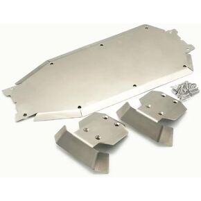 Stainless Steel Chassis Armor Protection Skid Plate for 1/8 Traxxas Sledge 95076-4