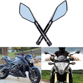 JMTBNO Universal M8 M10 Motorcycle Rear View Mirrors Handle bar End Side Mirror Compatible with Honda Scooter Suzuki Yamaha, Kawasaki Victory(Gold)