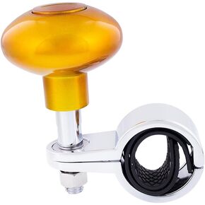 United Pacific 70364 Heavy Duty Steering Wheel Spinner, ABS Plastic, Die-Cast Clamp, Reduce Effort & Fatigue – Cadmium Orange – ONE Unit