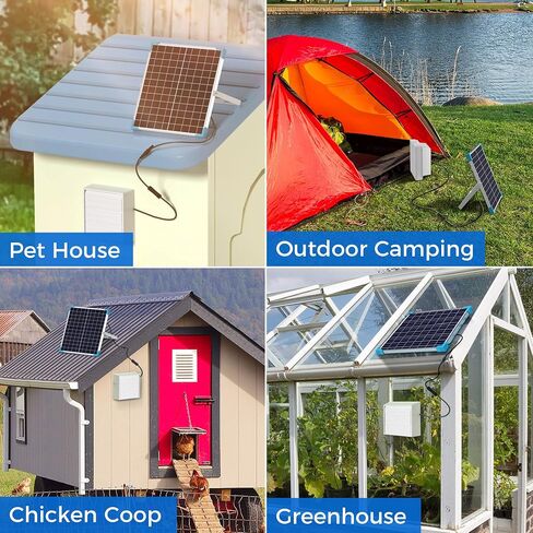 Solar Powered Fan, 15W Solar Panel IP65 Waterproof with Solar Exhaust Fan for Greenhouse, Shed, Chicken Coop, Pet Houses, Outside in Saudi Arabia