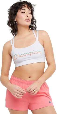 حمالة صدر رياضية أصلية من Champion للنساء مع دعم متوسط، حمالة صدر رياضية ماصة للرطوبة، أفضل حمالة صدر رياضية in Saudi Arabia