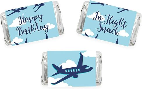 Andaz Press Blue Airplane and Clouds Birthday Party Collection, Round Circle Label Stickers, Thank You for Celebrating with US, 40-Pack, Plane Flying Theme Decor Decorations in Saudi Arabia