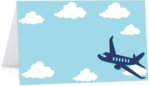 Andaz Press Blue Airplane and Clouds Birthday Party Collection, Round Circle Label Stickers, Thank You for Celebrating with US, 40-Pack, Plane Flying Theme Decor Decorations in Saudi Arabia
