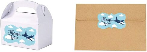 Andaz Press Blue Airplane and Clouds Birthday Party Collection, Round Circle Label Stickers, Thank You for Celebrating with US, 40-Pack, Plane Flying Theme Decor Decorations in Saudi Arabia