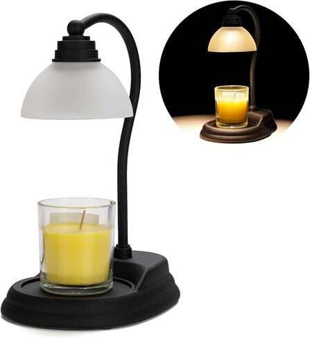 Candle Warmer Lamp Electric Candle Lamp Warmer with Bulbs for Home Decor Bedroom Wax Melt Warmer for Scented Wax and Jar Candles(Black Double Tube) in Saudi Arabia