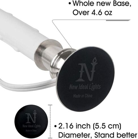 Window Candle Electric with Daily Timer, Heavy Metal Base Christmas Window Candle, UL Listed 1 Set Packing 1 Extra Replacement Bulb (Brush Brass) in Saudi Arabia