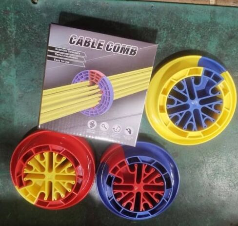 Netyzon. Cable Dresser Organizer Tool, Wire Alignment for Cat6, Cat5e, Utp Cable Management, Diameter 4.3", Red -Yellow in Saudi Arabia