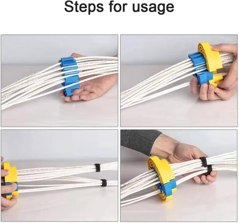 Netyzon. Cable Dresser Organizer Tool, Wire Alignment for Cat6, Cat5e, Utp Cable Management, Diameter 4.3", Red -Yellow in Saudi Arabia