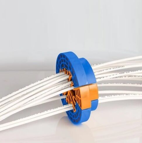 Netyzon. Cable Dresser Organizer Tool, Wire Alignment for Cat6, Cat5e, Utp Cable Management, Diameter 4.3", Red -Yellow in Saudi Arabia