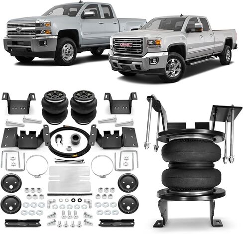 مجموعة تعليق أكياس الهواء الزنبركية VIGOR متوافقة مع 2011-2019 Chevy Silverado 2500HD/3500HD وGMC Sierra 2500HD/3500HD 4WD Pickup، ما يصل إلى 7500 رطل من سعة تسوية الحمل in Kuwait