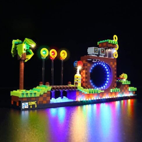 مجموعة إضاءة LED لمنطقة Lego 21331 Sonic The Hedgehog Green Hill Zone، مجموعة إضاءة توصيل USB متوافقة مع Lego 21331 (أضواء فقط، لا توجد نماذج Lego) in Kuwait