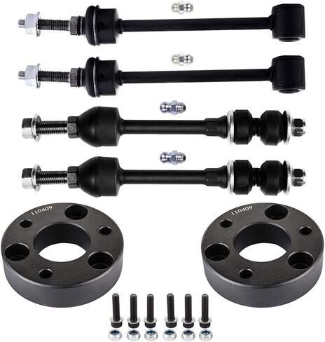 SCITOO 6-PC مجموعة تعليق عدة لدودج رام 1500 الجبهة Sway بار نهاية وصلة الخلفية Sway بار نهاية الروابط، 2 بوصة الجبهة التسوية رفع عدة in Saudi Arabia