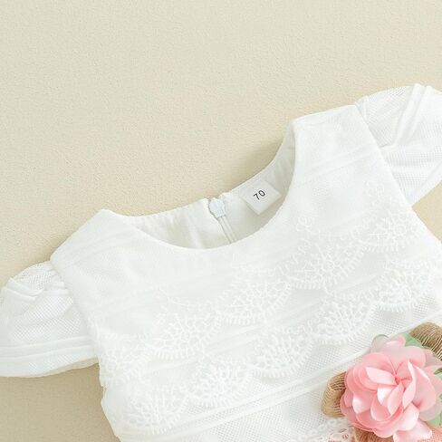 Baby Girl Flower Dress Lace Tutu Dress Cap Sleeve Zipper Closure A-Line Tulle Party Princess Dress Cute Outfit in Saudi Arabia