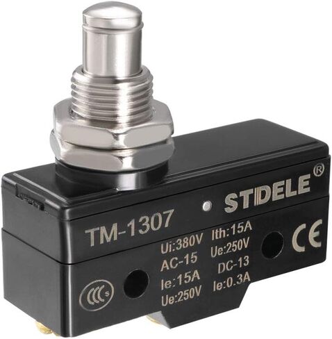 uxcell TM-1307 SPDT 1NO+1NC Panel Mount Snap Button Type Micro Limit Switch Screw Terminals in Saudi Arabia