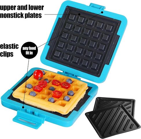 MKYSAIL Microwave Sandwich Maker & Toaster,Microwave Grill,Panini Press | Microwave Grilled Cheese Maker,Removable Silicone Cover,BPA/PFOA-Free, Dishwasher Safe, Portable for RV, Dorm, Gift (Blue) in Kuwait