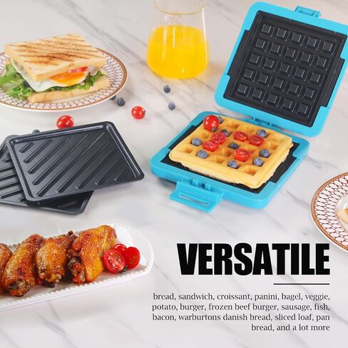 MKYSAIL Microwave Sandwich Maker & Toaster,Microwave Grill,Panini Press | Microwave Grilled Cheese Maker,Removable Silicone Cover,BPA/PFOA-Free, Dishwasher Safe, Portable for RV, Dorm, Gift (Blue) in Kuwait