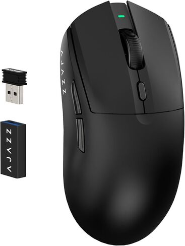 ماوس ألعاب ATTACK SHARK AJ139 G Pro خفيف الوزن للغاية 59 جرام مع مستقبل USB سلكي من النوع C يصل إلى 26000 نقطة في البوصة 6 أزرار قابلة للبرمجة PAW 3395 مستشعر مريح متماثل لأجهزة PS4 Xbox PC Mac Gamer (أسود) in Kuwait