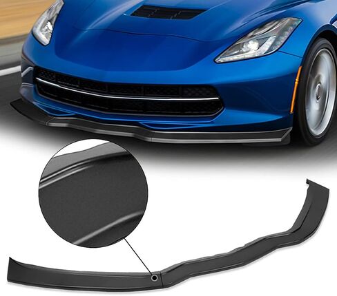 DNA MOTORING 2-PU-567-CCC شفة أمامية منخفضة الشكل بدون أغطية جانبية متوافقة مع كورفيت 2014-2019، أسود مطفي in Saudi Arabia
