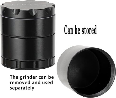 Spice Grinder with Storage Container (2 inches, Black). in Saudi Arabia