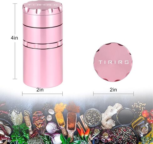 Spice Grinder with Storage Container (2 inches, Black). in Saudi Arabia