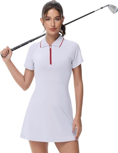 Gloryday Womens Tennis Golf Dress UPF 50+ Two Piece Polo Active Athletic Exercise Sports Wear with Pocket and Shorts Dresses in Saudi Arabia