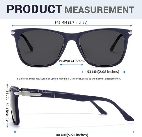 Polarized Sunglasses for Men and Women Lightweight TR90 Classic Frame - UV400 Protection in Saudi Arabia
