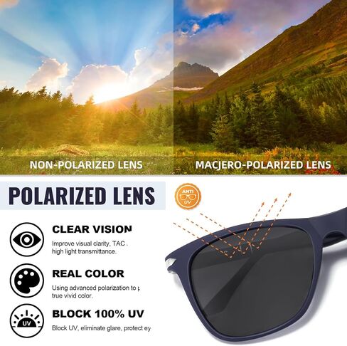 Polarized Sunglasses for Men and Women Lightweight TR90 Classic Frame - UV400 Protection in Saudi Arabia