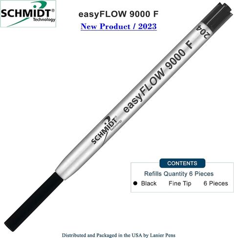 عبوة إعادة تعبئة قلم حبر جاف Schmidt easyFLOW9000 مطبوع - حبر أسود، رأس رفيع 0.8 مم - عبوة من 6 قطع in Saudi Arabia