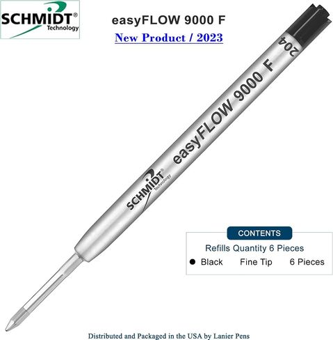 عبوة إعادة تعبئة قلم حبر جاف Schmidt easyFLOW9000 مطبوع - حبر أسود، رأس رفيع 0.8 مم - عبوة من 6 قطع in Saudi Arabia