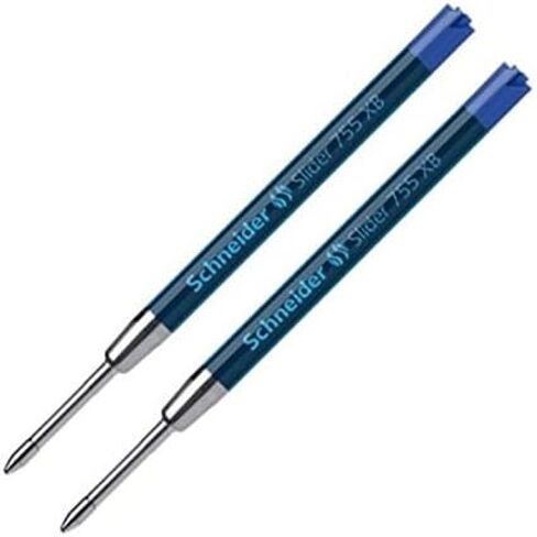Schneider Slider 755 Blue Extra Broad Ballpoint Ink Refills with ViscoGlide Ink system - 2/pk in Saudi Arabia