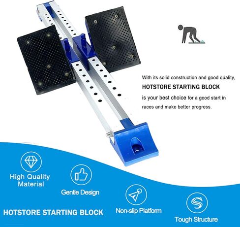 كتلة البداية متعددة الوظائف، كتلة البداية المدرسية لألعاب القوى، مسار عداء قابل للتعديل بـ 6 زوايا وألمنيوم مناسب لمسار المدرج البلاستيكي in Kuwait