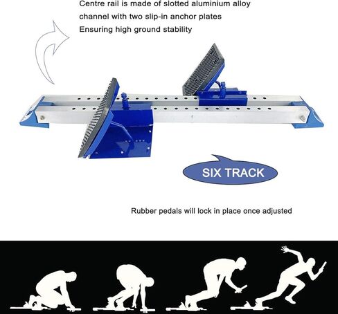 كتلة البداية متعددة الوظائف، كتلة البداية المدرسية لألعاب القوى، مسار عداء قابل للتعديل بـ 6 زوايا وألمنيوم مناسب لمسار المدرج البلاستيكي in Kuwait