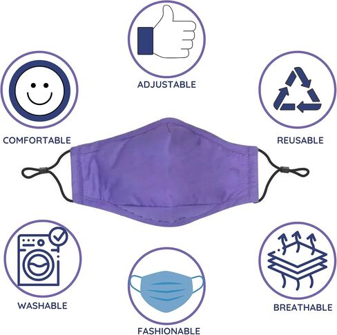 5 Pack of Kids Face Masks With 30 Filters and 1 Lanyard in Saudi Arabia