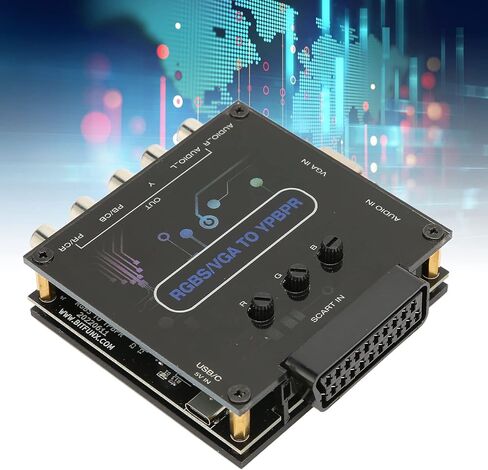 محول مكونات RGBS VGA SCART إلى YPBPR، مكون اختلاف اللون، يدعم إدخال القناة اليمنى واليسرى SCART in Kuwait