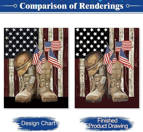 طلاء Wodison DIY بالأرقام للبالغين والأطفال، مجموعة طلاء زيتي للأحذية الوطنية ذات العلم الأمريكي على القماش مقاس 16 × 20 بوصة لديكور جدار المنزل للمبتدئين (بدون إطار) in Kuwait