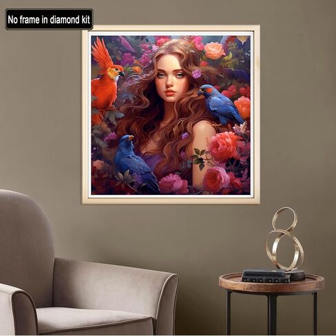 Diymood Paint by Numbers for Adults Girl, DIY Oil Painting Bird Acrylic Paint by Number Kits for Kids Adults Beginner for Home Wall Decor 20x20 inch in Saudi Arabia