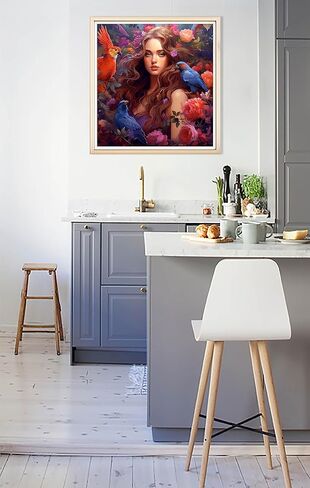 Diymood Paint by Numbers for Adults Girl, DIY Oil Painting Bird Acrylic Paint by Number Kits for Kids Adults Beginner for Home Wall Decor 20x20 inch in Saudi Arabia