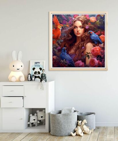 Diymood Paint by Numbers for Adults Girl, DIY Oil Painting Bird Acrylic Paint by Number Kits for Kids Adults Beginner for Home Wall Decor 20x20 inch in Saudi Arabia