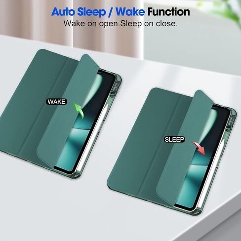 Smart Case with Pen Holder for OnePlus Pad (2023) 11.6 inch, Ratesell Transparent Hard Shell Back Trifold Smart Cover Protective Slim Case for OnePlus Pad/Oppo Pad 2 Apricot in Saudi Arabia