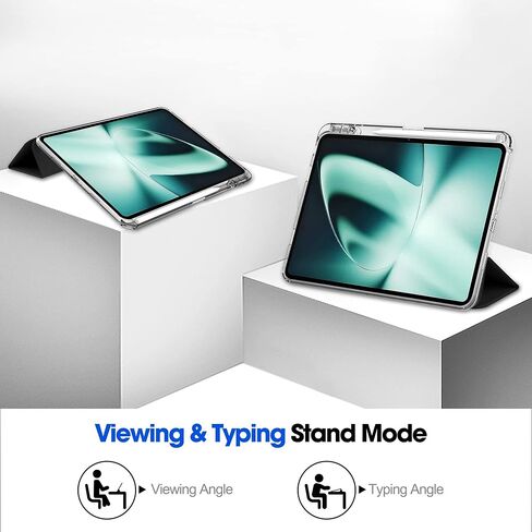 Smart Case with Pen Holder for OnePlus Pad (2023) 11.6 inch, Ratesell Transparent Hard Shell Back Trifold Smart Cover Protective Slim Case for OnePlus Pad/Oppo Pad 2 Apricot in Saudi Arabia