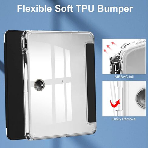 Smart Case with Pen Holder for OnePlus Pad (2023) 11.6 inch, Ratesell Transparent Hard Shell Back Trifold Smart Cover Protective Slim Case for OnePlus Pad/Oppo Pad 2 Apricot in Saudi Arabia